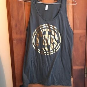 GAMMA PHI BETA GOLD FOIL LETTERS TANK